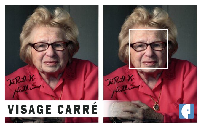 Psycho morphologie - Dr Ruth Westheimer - Les types de visage Carré - Facing