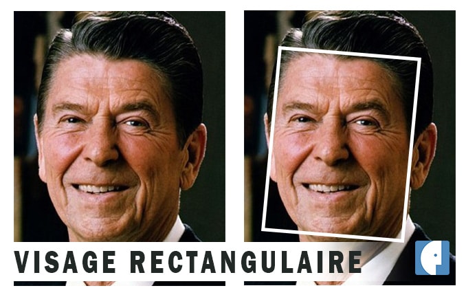 Psycho morphologie - ronald Reagan - Le type de visage rectangulaire - Facing